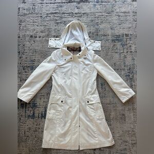 Burberry White Hooded Jacket